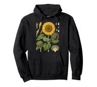 Sunflower Anatomy Botanical Illustration Flower Sunflower Pullover Hoodie
