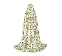 Sunflower And Corn Hooded Cape For Teenagers Witch Vampire Cosplay Party Halloween Christmas Printed Long Cloak