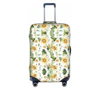 Sunflower and Corn Luggage Cover Suitcase Trolley Case Protector Elastic Washable Anti Scratch Fit 18-32 Inch