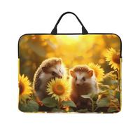 Sunflower and Hedgehog Laptop Bag 14 Inch Handheld Portable Briefcase Shockproof Protective Sleeve Computer Inner Bag