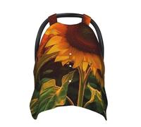 Sunflower and Sunset Baby Car Seat Canopy Cover, Multi Use Breathable Nursing Breastfeeding Covers for Mom Soft Stroller Sun Shade Newborn Shower Gift
