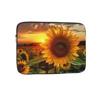 Sunflower and Sunset Laptop Bag 12 inch Business Briefcase Gifts for Men Women Water Resistant Laptop Sleeve Carry On Laptop Case Shockproof Protective Computer Bag Notebook Case