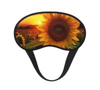 Sunflower and Sunset Sleep Eye Mask for Women Men Soft and Comfortable Sleep Mask Blackout Sleeping Eye Cover for Travel Yoga Nap Shift Work