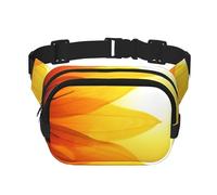 Sunflower and Sunset Square Double-Layer Waist Bag with All-Over Print,Durable Twill Fabric, Multi-Pocket Fanny Pack for Outdoor Sports Travel
