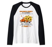 Sunflower and Truck Developmental Disability is A Journey Raglan Baseball Tee