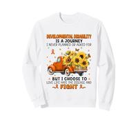 Sunflower and Truck Developmental Disability Is A Journey Sweatshirt