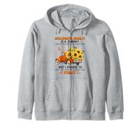Sunflower and Truck Developmental Disability Is A Journey Zip Hoodie