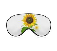 Sunflower and Weed Sleep Mask Light Block-Out Eye Mask for Side Sleeper Pressure-Free Soft Night Blindfold with Adjustable Strap Breathable Sleep Eye Cover for Travel