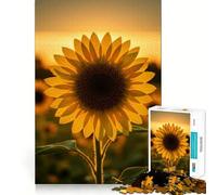 Sunflower at Sunset 1000 Piece Jigsaw Puzzles for Teenagers Cognitive Toy Slow Enjoy Premium Edge Santa Wish Pick 50x75cm