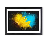 Sunflower at The End of Summer Paint Splash Framed Print | A2 Black Framed Wall Art | Ready to Hang | Modern Floral Picture | Living Room Bedroom Lounge Office