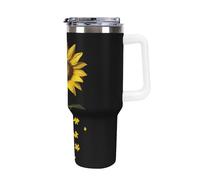 Sunflower Awesome 40 OZ Travel Insulated Cups & Mugs with Lids Stainless Steel Car Coffee Cup Drinks Tumbler 40oz