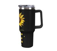 Sunflower Awesome 40 OZ Travel Insulated Cups & Mugs with Lids Stainless Steel Car Coffee Cup Drinks Tumbler 40oz