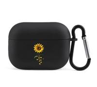 Sunflower Awesome Compatible with Airpod Pro Case TPU Scratch-Resistant Drop-Proof Protective Cover with Keychain