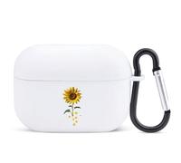 Sunflower Awesome Compatible with Airpod Pro Case TPU Scratch-Resistant Drop-Proof Protective Cover with Keychain