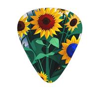 Sunflower Bee Guitar Picks Set-Premium Abs Material,Various Thicknesses-Enhance Your Playing Experience