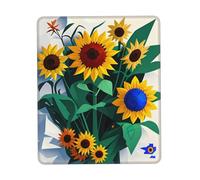 Sunflower bee Mouse Pad, Computer Mouse Mat, Easy Gliding, Durable, Portable, Office&Home, Multiple Sizes