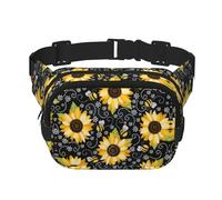 Sunflower Bees Print Stylish and Practical Waist Bag,Adjustable,Perfect for Travel,and Outdoor Activities