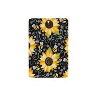 Sunflower Bees Printing 10 Pcs Car Air Fresheners Cards For Scented Hanging Sheets For Bathroom With Rope