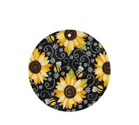 Sunflower Bees Printing 10 Pieces Air Freshener Car Hanging Cards Air Freshener Sheets With Rope For Cars Home
