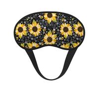 Sunflower Bees Sleep Mask for Side Sleeper, Eye Mask Sleeping for Women Men,for Sleeping with Elastic Band