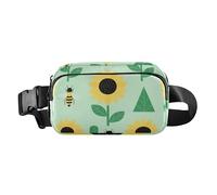 Sunflower Bees Spring Fashion Fanny Waist Pack for Women Men Teens Waterproof Bum Belt Bag with Adjustable Strap for Travel Vacation Running