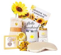 Sunflower Birthday Gifts for Women,Get Well Soon Gift Baskets Her Self Care Package Relaxation Spa Bath Gift Set Box Christmas Pamper Hamper thank you retirement teachers Friends Sisters Wife Mum