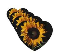 Sunflower Black Background Car Air Freshener Cards for Women Men 4 Pack Cute Car Accessories Long Lasting Scent Car Diffuser Hanging Auto Aromatherapy Tablets Car Fresheners Gifts