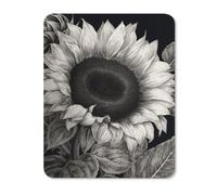 Sunflower Black Grey Rubber Mouse Pad