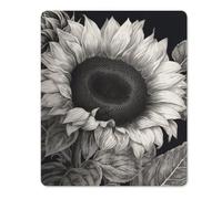 Sunflower Black Grey Rubber Mouse Pad