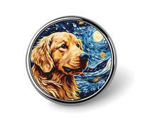 Sunflower Black Labrador Retriever Badge Pin Round Badge Metal Button Badges Brooch Lapel Pin for Men Women 1 Inch