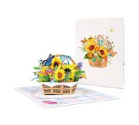 Sunflower Bloom Basket 3D Pop Up Greeting Card