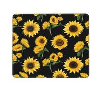 (Sunflower Blooming Flowers Plants Black and Yellow) Printed Mousepad 8.3 x 10.3 in, Waterproof Non-Slip Mouse-Pad Rubber Base for Laptop Desktop Mat for Home Office Desk Decor