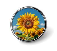 Sunflower Blooming Flowers Plants Brooch Pins Lapel Pins for Men Women Badge Button Cover Decorative Jewelry Charms for Hats Bags Backpacks Suits Shirts Scarves Clothing Accessories Banquet Wedding Gi