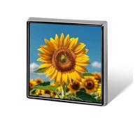 Sunflower Blooming Flowers Plants Brooch Pins Lapel Pins for Men Women Badge Button Cover Decorative Jewelry Charms for Hats Bags Backpacks Suits Shirts Scarves Clothing Accessories Banquet Wedding Gi