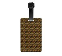 Sunflower Blooming Flowers Plants Print Luggage Tags for Suitcases Waterproof Backpack Labels Family Travel Essentials