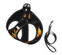 Sunflower Blooming Flowers Plants Print Reflective No Choke Pet Vest Harness,Adjustable Soft Padded Dog Harness With Easy Control Handle