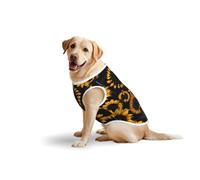 Sunflower Blooming Flowers Plantsprint Medium Large Pets Vest Breathable Summer Lightweight Sleeveless Tank Top T-Shirt