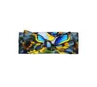 Sunflower Blue Butterfly Baby Headband Soft High Elasticity Exquisite Cute Keep Warm for Protect the fontanel