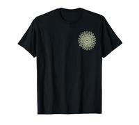 Sunflower Botanical Line Art Funny Nature Flower Pocket T-Shirt