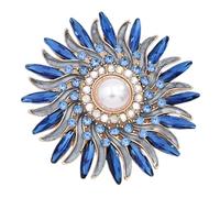 Sunflower Brooch Pin Retro Rhinestone Flower Lapel Badge Gift | Durable alloy metal construction with vintage sunflower design, ideal for clothing and bags