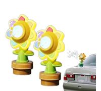 Sunflower Bubble Machine for Car,Activated Bubble Machine with Remote,Fun Swing Dance Bubbles Maker with Colorful Lighting,Top Decoration Will Shake Head and spit Out Bubbles (1)
