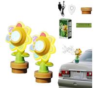 Sunflower Bubble Machine for Car,Fun Swing Dance Bubbles Maker with Colorful Lighting,for car top Decoration Remote Control Will Shake Head and spit Out Bubbles
