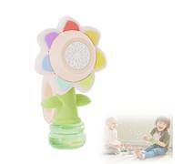 Sunflower Bubble Machine for Kids - Dancing Sunflower Bubble Machine, with LED Lights, Rechargeable Flower Bubble Toy for Bath, Bath or Garden Fun for Kids (Pink)