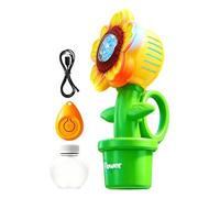 Sunflower Bubble Machine - Sunflower with Lights Remote Control USB Rechargeable | Electric Bubble Machine | for Kids Outdoor Grassland Home Garden Park Picnic Beach