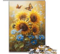 Sunflower Butterfly 1000 Piece Jigsaw Puzzle for Adults And Teenagers, Family Entertainment Toys Is Ideal As A Gift for The Whole Family (26x38cm)