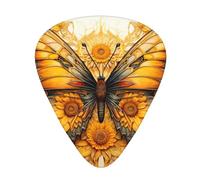 Sunflower Butterfly Guitar Picks Set-Premium Abs Material,Various Thicknesses-Enhance Your Playing Experience