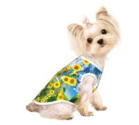 Sunflower Butterfly print Dog Clothes T Shirts for Small Dogs Breathable Puppy Kitten Dog Shirts for Pet Dogs Cats