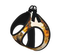 Sunflower Butterfly Print Dog Harness Reflective Pet Vest Harness Puppy Harnesses Leash Set,For Walking Training