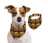 Sunflower Butterfly Print Pet Cotton Double Sided Scarf Soft Stylish Winter Wear For Dogs Cats Pets Accessory