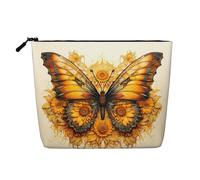 Sunflower Butterfly Versatile Travel Toiletry Bag Makeup Bag, Perfect for Daily Use and Business Trips